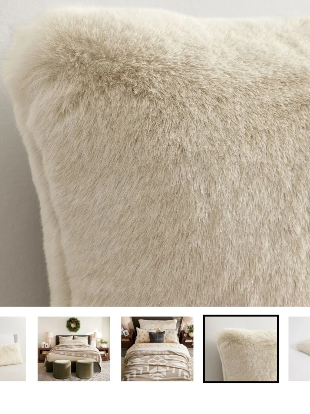 POTTERY BARN Mink Body Pillow Cover Ivory NWOT RARE